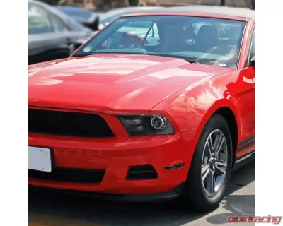 Spec-D Retrofit Style Projector Headlights (Matte Black Housing/Clear Lens) Ford Mustang 2010-2014 - LHP-MST10JM-RS