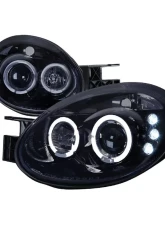 Spec-D Dual Halo Projector Headlights (Glossy Black Housing/Smoked Lens) Dodge Neon 2003-2005                                     - LHP-NEO03G-TM - Image 10