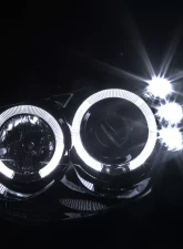 Spec-D Dual Halo Projector Headlights (Glossy Black Housing/Smoked Lens) Dodge Neon 2003-2005                                     - LHP-NEO03G-TM - Image 2