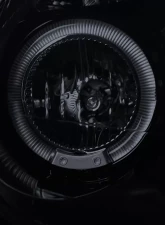 Spec-D Dual Halo Projector Headlights (Glossy Black Housing/Smoked Lens) Dodge Neon 2003-2005                                     - LHP-NEO03G-TM - Image 4