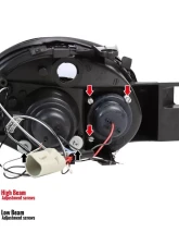 Spec-D Dual Halo Projector Headlights (Glossy Black Housing/Smoked Lens) Dodge Neon 2003-2005                                     - LHP-NEO03G-TM - Image 8