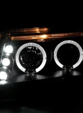 Spec-D Dual Halo Projector Headlights (Matte Black Housing/Clear Lens) Volkswagen Passat 2001-2005                                     - LHP-PAS01JM-TM - Image 2