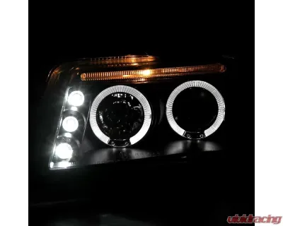 Spec-D Dual Halo Projector Headlights (Matte Black Housing/Clear Lens) Volkswagen Passat 2001-2005 - LHP-PAS01JM-TM