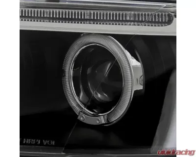 Spec-D Dual Halo Projector Headlights (Matte Black Housing/Clear Lens) Volkswagen Passat 2001-2005 - LHP-PAS01JM-TM