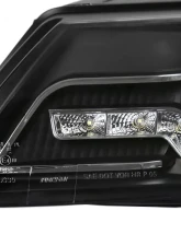 Spec-D Halo Projector Headlights w/ R8 Style LED Light Strip (Matte Black Housing/Clear Lens) Volkswagen Passat 2006-2010                                     - LHP-PAS05JM-8-TM - Image 5