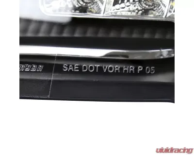 Spec-D Halo Projector Headlights w/ R8 Style LED Light Strip (Matte Black Housing/Clear Lens) Volkswagen Passat 2006-2010 - LHP-PAS05JM-8-TM