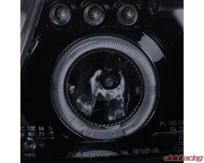 Spec-D Dual Halo Projector Headlights (Glossy Black Housing/Smoked Lens) Volkswagen Passat 1997-2000 - LHP-PAS97G-TM