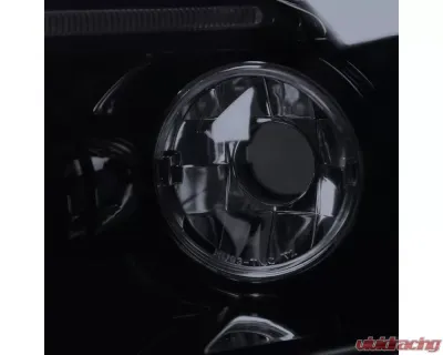 Spec-D Dual Halo Projector Headlights (Glossy Black Housing/Smoked Lens) Volkswagen Passat 1997-2000 - LHP-PAS97G-TM