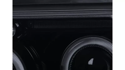 Spec-D Dual Halo Projector Headlights (Glossy Black Housing/Smoked Lens) Volkswagen Passat 1997-2000                                     - LHP-PAS97G-TM - Image 7