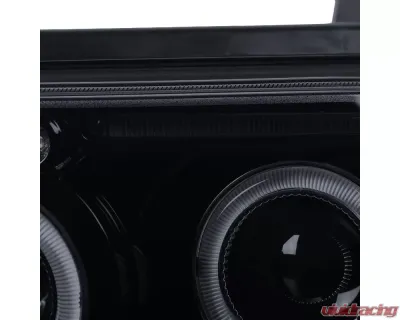 Spec-D Dual Halo Projector Headlights (Glossy Black Housing/Smoked Lens) Volkswagen Passat 1997-2000 - LHP-PAS97G-TM