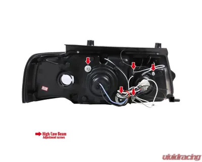 Spec-D Dual Halo Projector Headlights (Glossy Black Housing/Smoked Lens) Volkswagen Passat 1997-2000 - LHP-PAS97G-TM