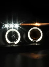 Spec-D Dual Halo Projector Headlights (Matte Black Housing/Clear Lens) Volkswagen Passat 1997-2000                                     - LHP-PAS97JM-TM - Image 2