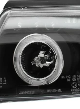 Spec-D Dual Halo Projector Headlights (Matte Black Housing/Clear Lens) Volkswagen Passat 1997-2000                                     - LHP-PAS97JM-TM - Image 3