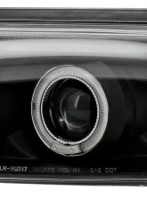 Spec-D Dual Halo Projector Headlights (Matte Black Housing/Clear Lens) Volkswagen Passat 1997-2000                                     - LHP-PAS97JM-TM - Image 4