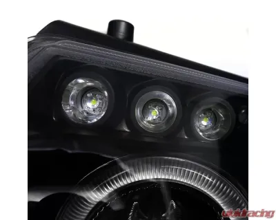 Spec-D Dual Halo Projector Headlights (Matte Black Housing/Clear Lens) Volkswagen Passat 1997-2000 - LHP-PAS97JM-TM