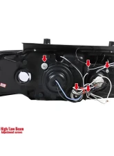 Spec-D Dual Halo Projector Headlights (Matte Black Housing/Clear Lens) Volkswagen Passat 1997-2000                                     - LHP-PAS97JM-TM - Image 8