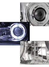 Spec-D Halo Projector Headlights (Chrome Housing/Clear Lens) Ford Ranger 1998-2000                                     - LHP-RAN98-RS - Image 2