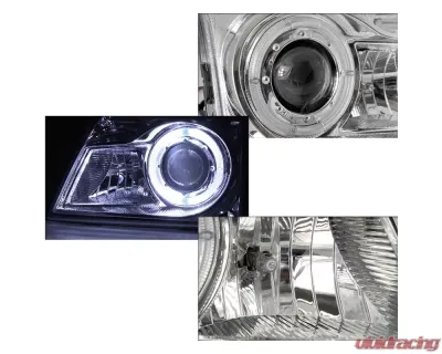 Spec-D Halo Projector Headlights (Chrome Housing/Clear Lens) Ford Ranger 1998-2000 - LHP-RAN98-RS