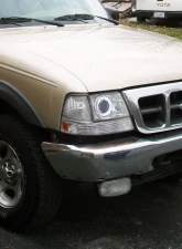 Spec-D Halo Projector Headlights (Chrome Housing/Clear Lens) Ford Ranger 1998-2000                                     - LHP-RAN98-RS - Image 4