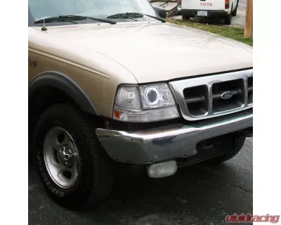 Spec-D Halo Projector Headlights (Chrome Housing/Clear Lens) Ford Ranger 1998-2000 - LHP-RAN98-RS