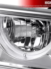 Spec-D Dual Halo Projector Headlights (Chrome Housing/Clear Lens) Chevrolet S10 1998-2004                                     - LHP-S1098-RS - Image 4
