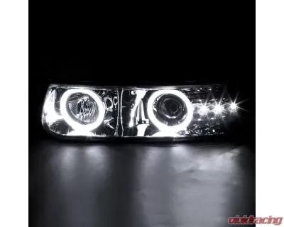 Spec-D Dual Halo Projector Headlights (Chrome Housing/Smoked Lens) Chevrolet 1999-2006 - LHP-SIV99G-RS