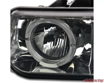 Spec-D Dual Halo Projector Headlights (Chrome Housing/Smoked Lens) Chevrolet 1999-2006 - LHP-SIV99G-RS