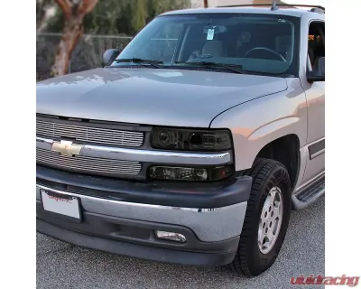 Spec-D Dual Halo Projector Headlights (Chrome Housing/Smoked Lens) Chevrolet 1999-2006 - LHP-SIV99G-RS