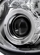 Spec-D Dual Halo Bug Eye Projector Headlights w/ LED Accent Lights (Chrome Housing/Clear Lens) Subaru Impreza 2002-2003                                     - LHP-WRX02-TM - Image 4