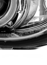 Spec-D Dual Halo Bug Eye Projector Headlights w/ LED Accent Lights (Chrome Housing/Clear Lens) Subaru Impreza 2002-2003                                     - LHP-WRX02-TM - Image 7