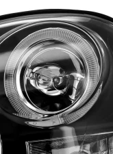 Spec-D Dual Halo Bug Eye Projector Headlights w/ LED Accent Lights (Matte Black Housing/Clear Lens) Subaru Impreza 2002-2003                                     - LHP-WRX02JM-TM - Image 3