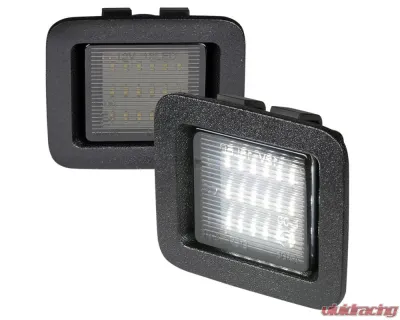 Spec-D Glossy Black Housing/Smoke Lens Rear LED License Plate Lights Ford F-150 2015-2019 - LIC-F15015GLED-VS