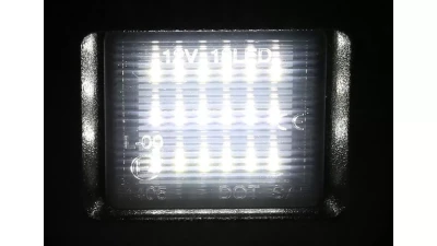 Spec-D Rear LED License Plate Lights (Glossy Black Housing/Smoked Lens) Ford F-150 2015-2019                                     - LIC-F15015GLED-VS - Image 2