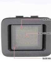 Spec-D Glossy Black Housing/Smoke Lens Rear LED License Plate Lights Ford F-150 2015-2019                                     - LIC-F15015GLED-VS - Image 3