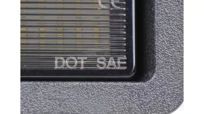 Spec-D Rear LED License Plate Lights (Glossy Black Housing/Smoked Lens) Ford F-150 2015-2019                                     - LIC-F15015GLED-VS - Image 5