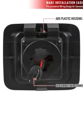 Spec-D Glossy Black Housing/Smoke Lens Rear LED License Plate Lights Ford F-150 2015-2019                                     - LIC-F15015GLED-VS - Image 9