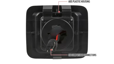 Spec-D Rear LED License Plate Lights (Glossy Black Housing/Smoked Lens) Ford F-150 2015-2019                                     - LIC-F15015GLED-VS - Image 9