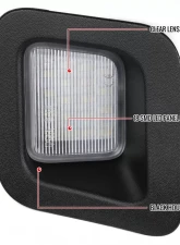 Spec-D Chrome Housing/Clear Lens Rear LED License Plate Lights Dodge RAM 2003-2019                                     - LIC-RAM03CLED-VS - Image 3