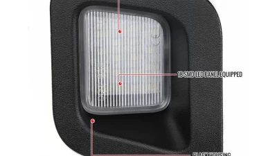 Spec-D Rear LED License Plate Lights (Chrome Housing/Clear Lens) Dodge Ram 2003-2019                                     - LIC-RAM03CLED-VS - Image 3