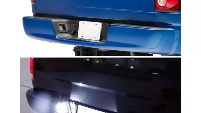 Spec-D Rear LED License Plate Lights (Chrome Housing/Clear Lens) Dodge Ram 2003-2019                                     - LIC-RAM03CLED-VS - Image 7