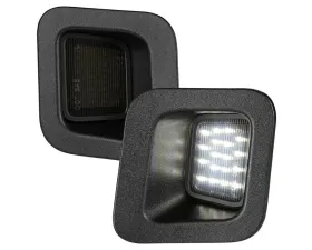 Spec-D Glossy Black Housing/Smoke Lens Rear LED License Plate Lights Dodge RAM 2003-2021