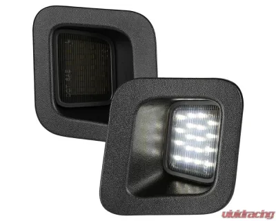 Spec-D Glossy Black Housing/Smoke Lens Rear LED License Plate Lights Dodge RAM 2003-2021 - LIC-RAM03GLED-VS