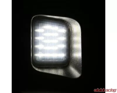Spec-D Glossy Black Housing/Smoke Lens Rear LED License Plate Lights Dodge RAM 2003-2021 - LIC-RAM03GLED-VS