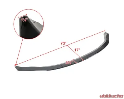 Spec-D Glossy Black Polypropylene Front Bumper Lip Kit Nissan 350Z 2003-2005 - LPF-350Z03GB-PQ