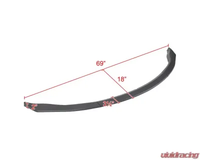 Spec-D Glossy Black | Red Trim Polypropylene Front Bumper Lip Kit Nissan 350Z 2003-2005 - LPF-350Z03GB-RD-PQ