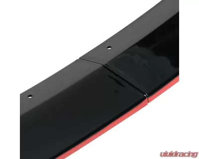 Spec-D Glossy Black | Red Trim Polypropylene Front Bumper Lip Kit Nissan 350Z 2003-2005 - LPF-350Z03GB-RD-PQ