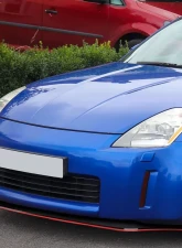 Spec-D Glossy Black | Red Trim Polypropylene Front Bumper Lip Kit Nissan 350Z 2003-2005                                     - LPF-350Z03GB-RD-PQ - Image 9