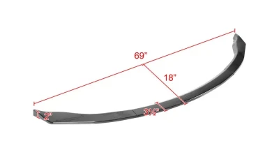 Spec-D Glossy Black 3PC Front Bumper Lip Splitter Kit Nissan 350Z 2006-2008                                     - LPF-350Z03GB-V2-PQ - Image 2