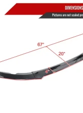Spec-D Glossy Black | Red Trim Polypropylene  Front Bumper Lip Splitter Kit Nissan 370Z 2009-2012                                     - LPF-370Z09GB-RD-PQ - Image 2