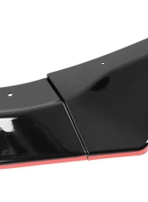 Spec-D Glossy Black | Red Trim Polypropylene  Front Bumper Lip Splitter Kit Nissan 370Z 2009-2012                                     - LPF-370Z09GB-RD-PQ - Image 3